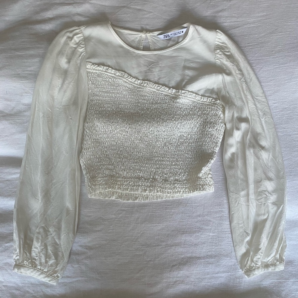Zara cropped long sleeve top